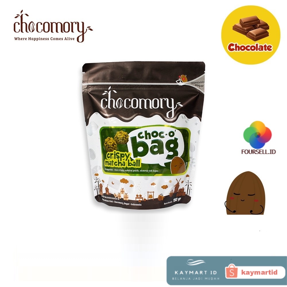 

Chocomory - Choco Bag Crispy Matcha Ball 150gr Coklat Matcha