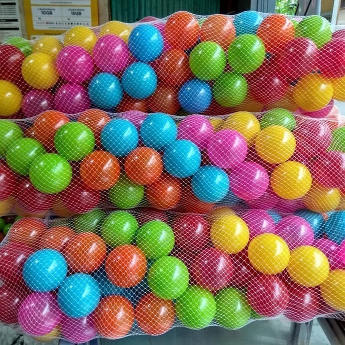 AQUATIC MANDI BOLA ANAK PASTEL KOLAM ANAK 100 PCS / BOLA MANDI WARNA WARNI-WARNA WARNI