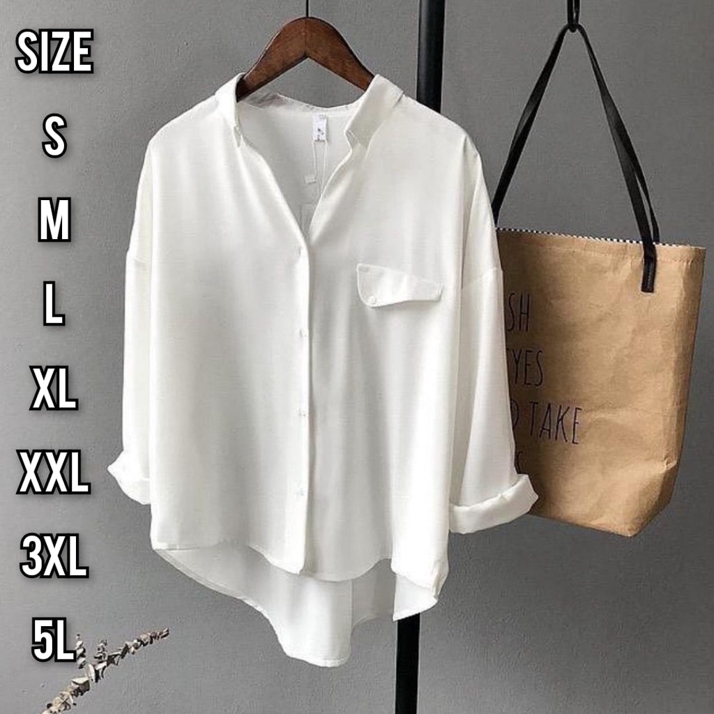 Rumia Blouse - Size S M L XL XXL 3XL 4XL/5L - Blouse Jumbo - Atasan Wanita Jumbo - Atasan Big Size - Atasan Polos Jumbo