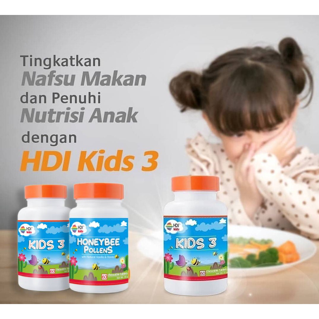 HBP - HDI KIDS 3 SUPLEMEN NUTRISI IMMUNITAS ANAK (CHEWABLE)