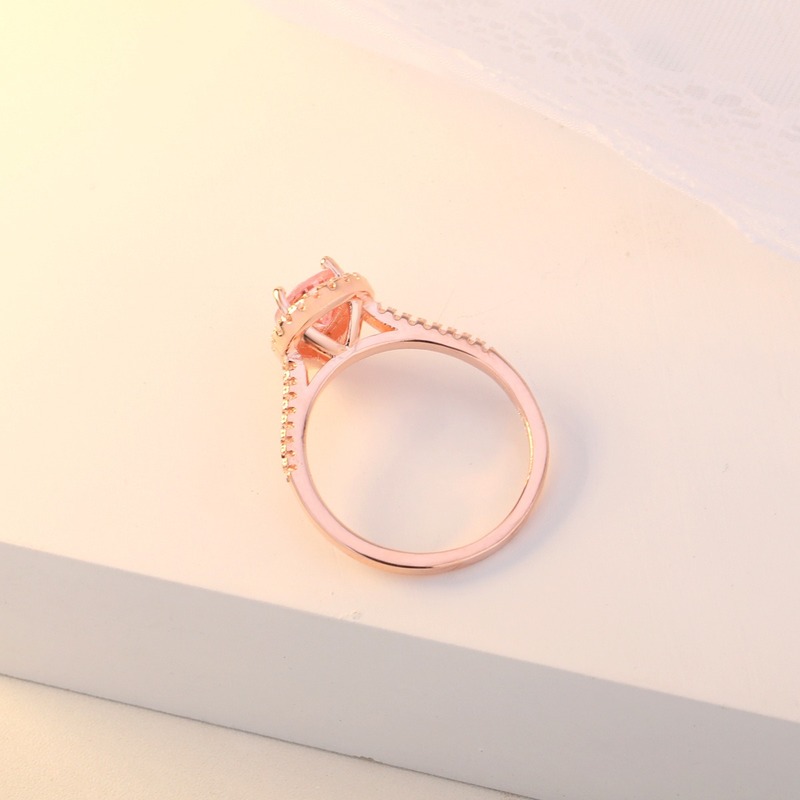 Cincin Mewah Warna Rose Gold Untuk Wanita