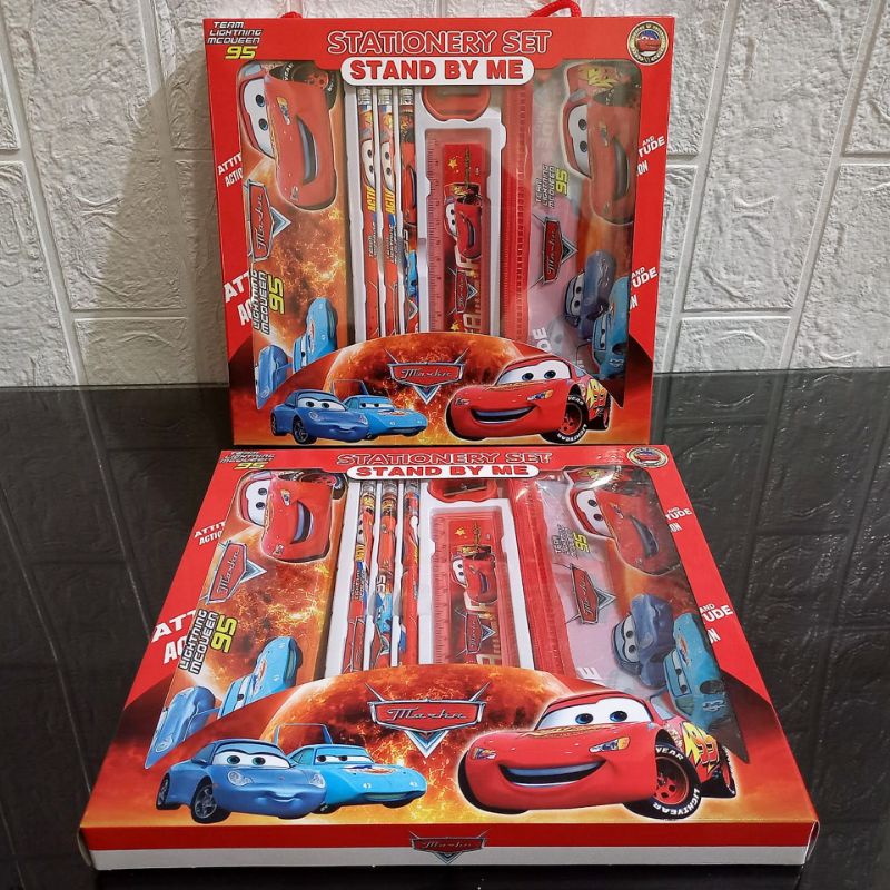 

Stationery Set Alat Tulis Anak Sekolah Motif Karakter Kartun Cars McQueen Anak Laki Laki Edukasi Bonus Tas - Paket Stasionery Peralatan Belajar Free Bag Anak Cowok Edukatif