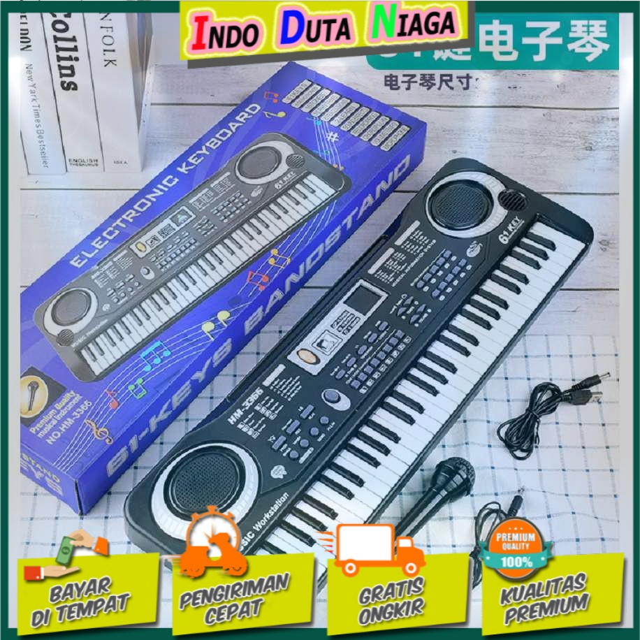 TaffSTUDIO Digital Electronic Keyboard 61 Keys - HM-3366