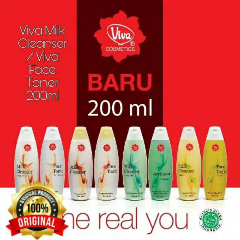 

Viva Milk Cleanser Dan Face Tonic All Varian Air Mawar Ukuran 100ml 200ml