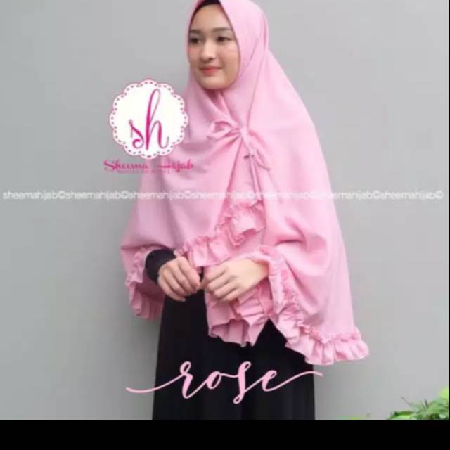 Hijab Faatina pink non pad Sheema