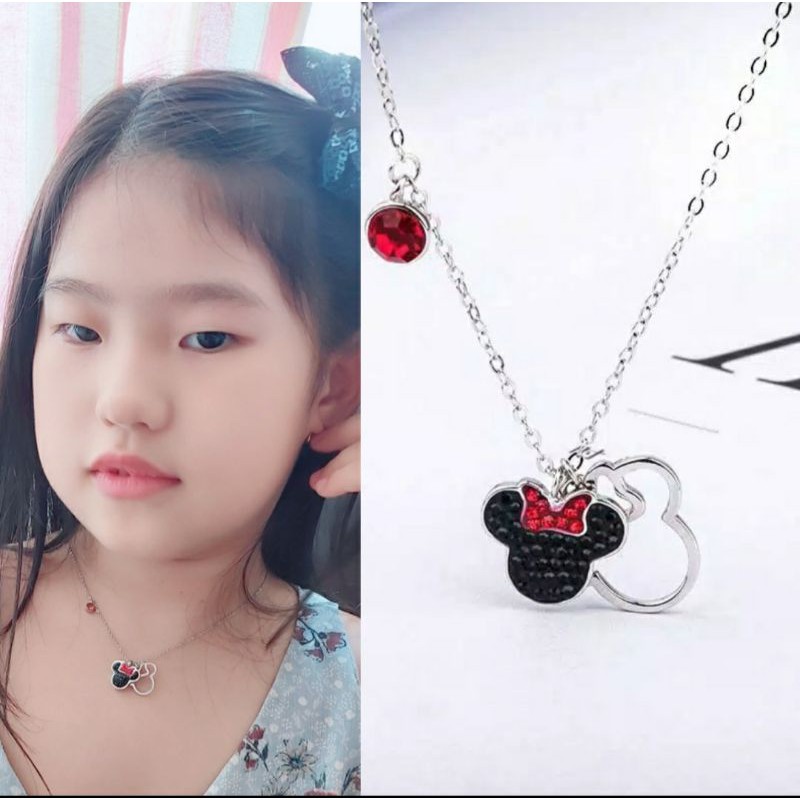 Kalung Anak Mickey Disney Alycia Jewelry Original + Box