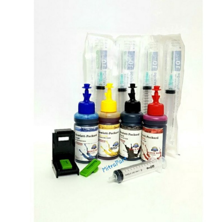 Tinta Refill HP 4 Warna + Tollkit HP682,680,678,803,802,704