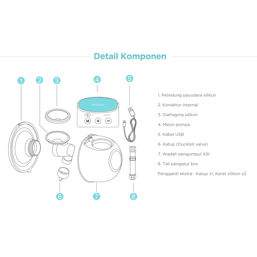 [PROMO] Mooimom Hands Free Wireless Electric Breast Pump Pompa Asi Elektrik