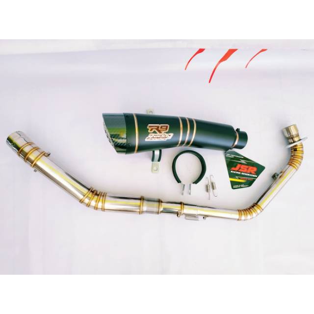 Knalpot R9 H2 Header full cacing vixion cb1t0 gsx150 cbr150 ninja250mono cbr250mono