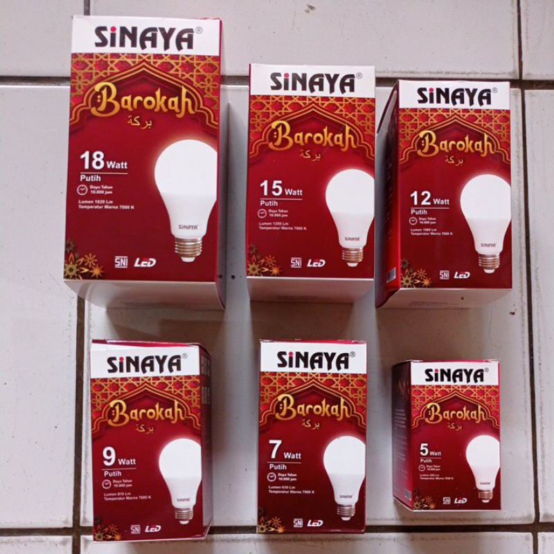 LAMPU LED MURAH BERKUALITAS BAGUS/GARANSI MEREK SINAYA BAROKAH 5W, 7W, 9W, 12W, 15W, 18W