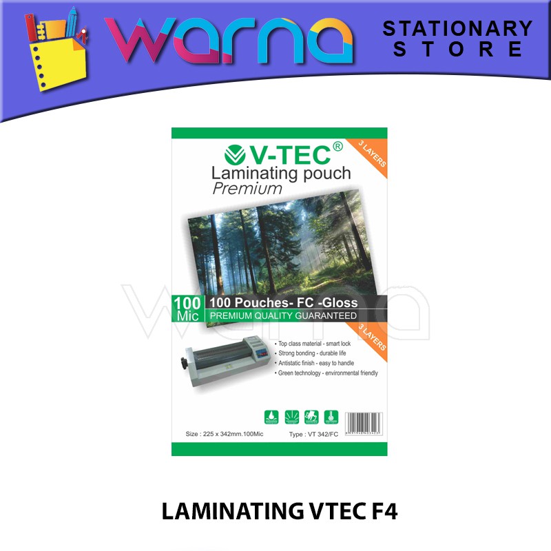 

PLASTIK LAMINATING POUCH VTEC F4