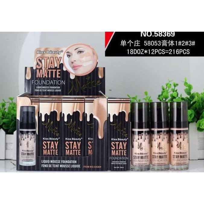 Jual KB FONDIE - Kiss Beauty BB Liquid Foundation Cair 6 -in-1 Botol Kaca Limited