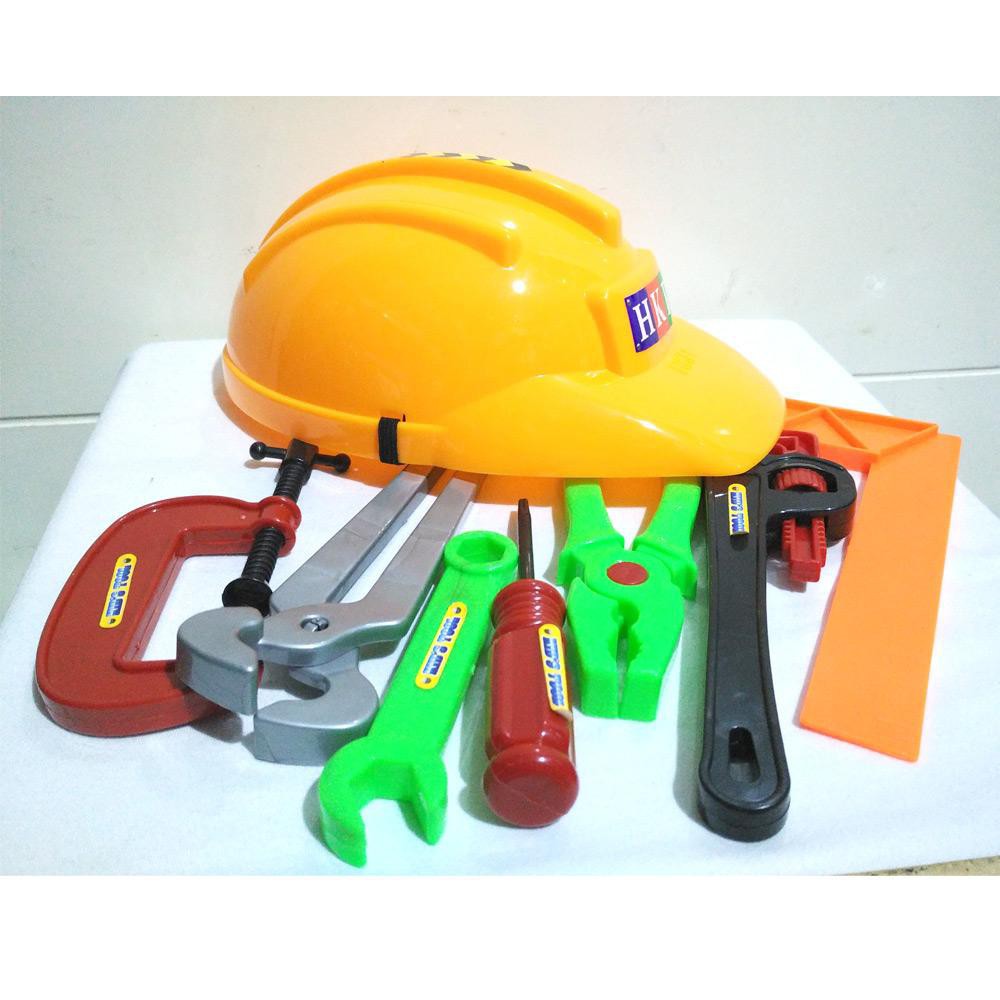 Tools Alat Pertukangan Tukang Helm Tang Sabuk Obeng Mainan Anak multicolor - TS001