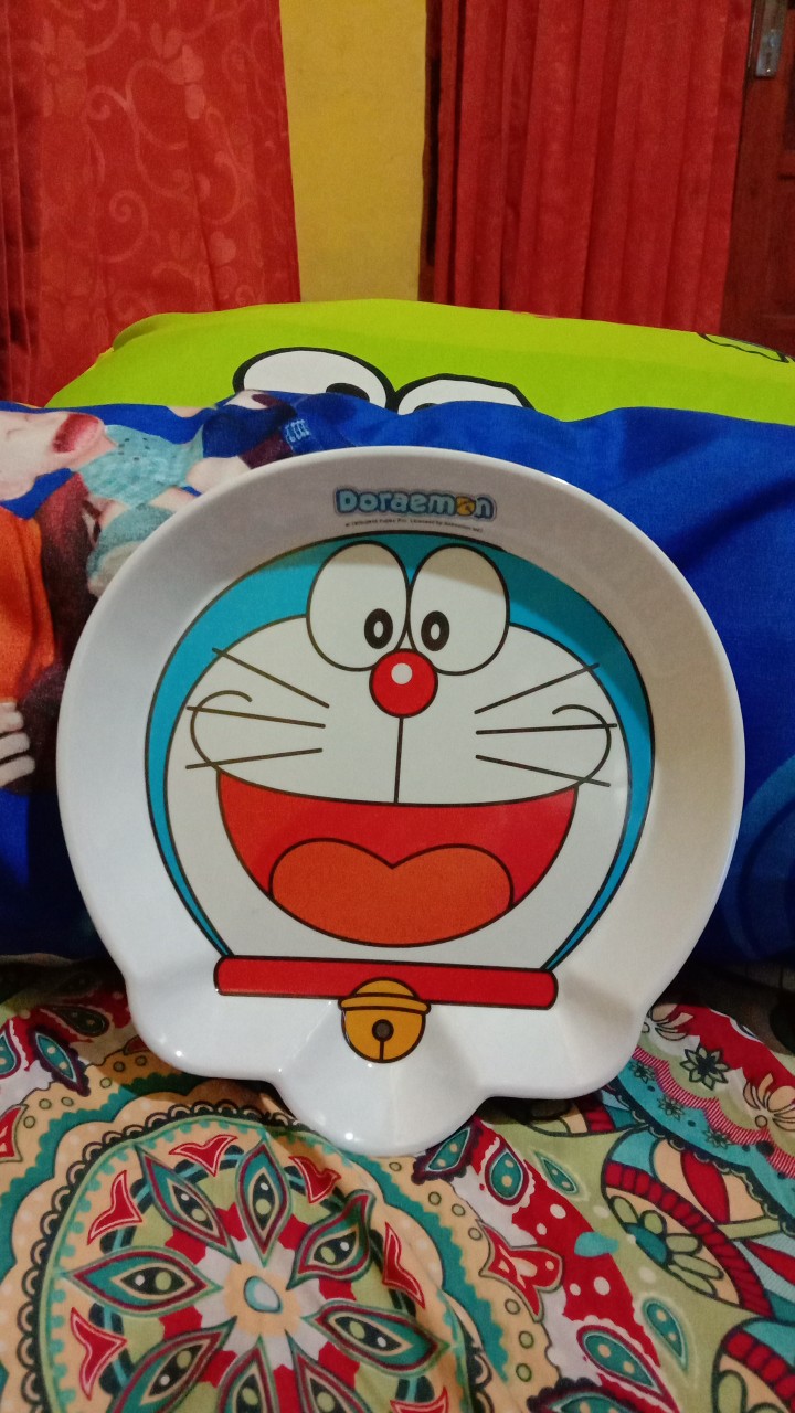 Piring Melamine 9 Inch, Mangkok 7,5inch Muka Doraemon / Pcs