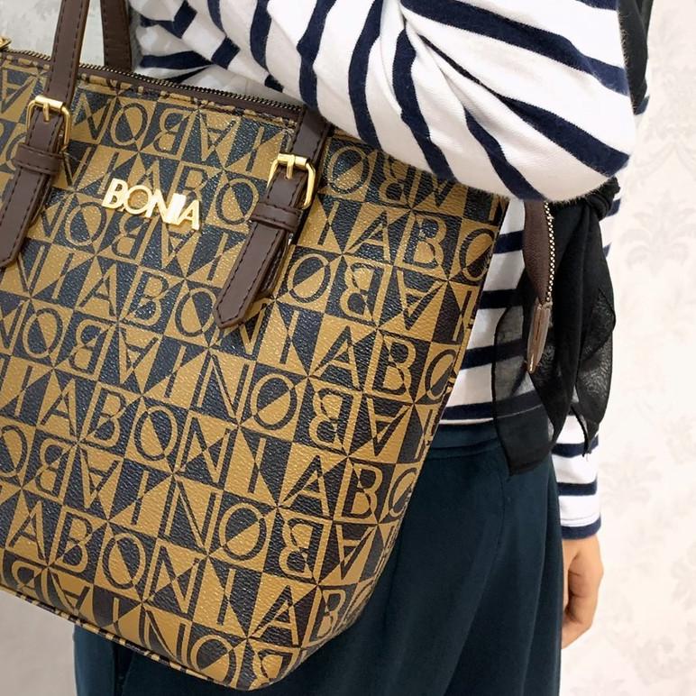 ♔ Tas Batam BONIA TOTE Dapat Tas Kecil 2in1 super premium tas wanita besar kerja fashion Totte L2 ♫