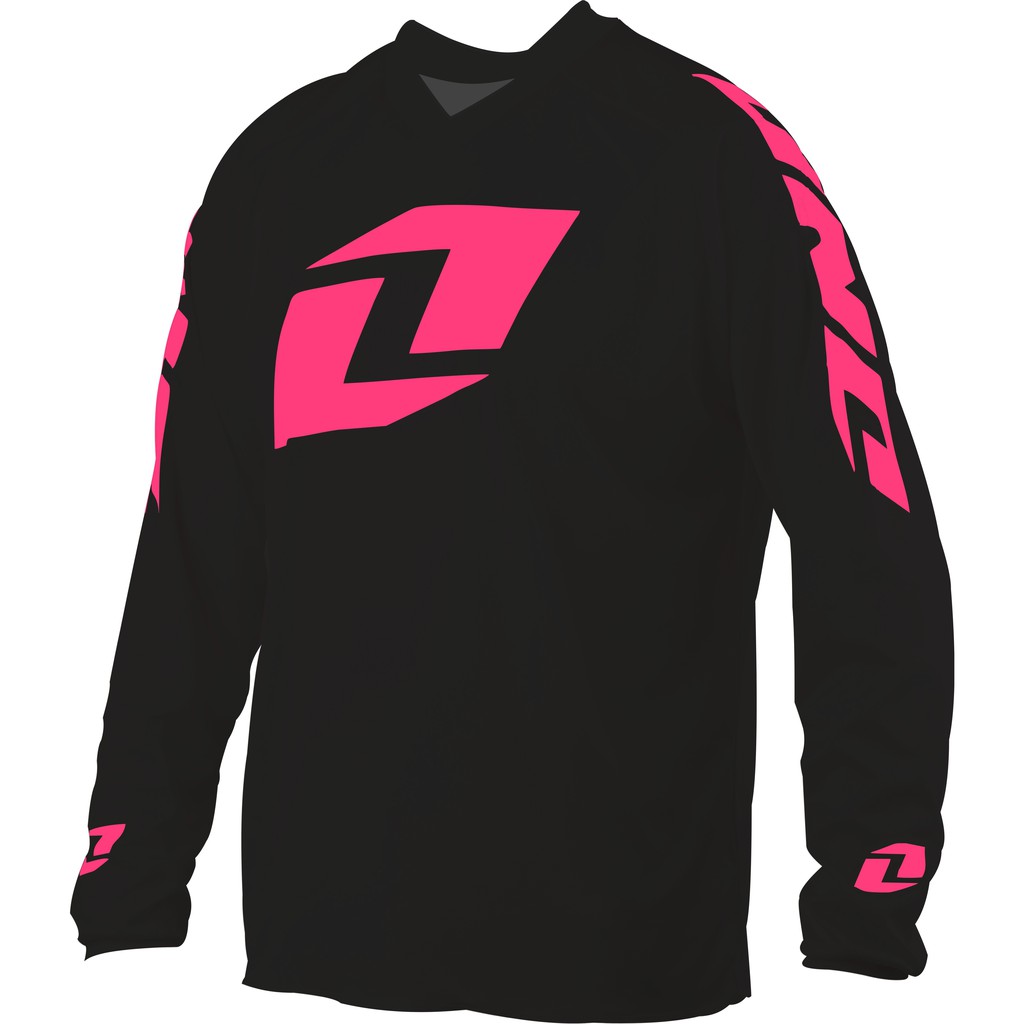 Kaos Jersey ONE Hitam Pink Neon