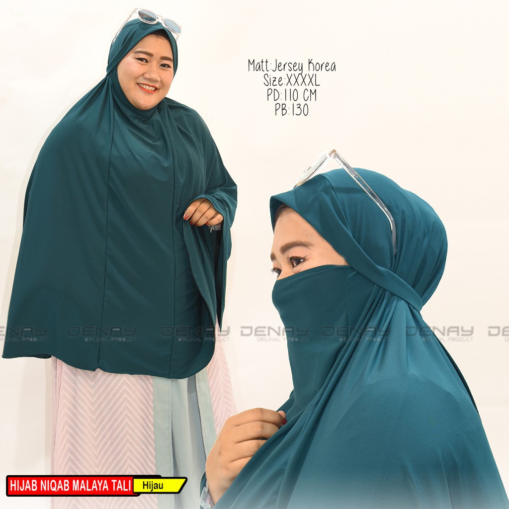 TOKODENAY - Hijab Masker - Niqab Malaya 2in1 - Bahan Jersey - Jilbab Wanita Muslimah - Best Seller