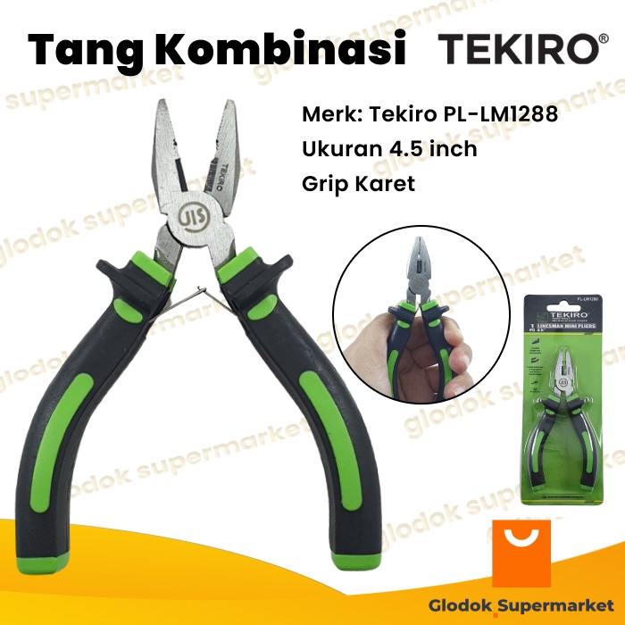 Tang Kombinasi 4.5 inch Tekiro Linesman Mini Pliers 4.5inch PL-LM1288