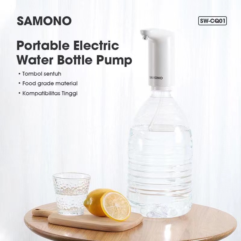 Samono SW-CQ01 Pompa Galon Air Elektrik Dispenser USB Rechargeable Gallon Pump Water Pump - Garansi Resmi 1 Tahun