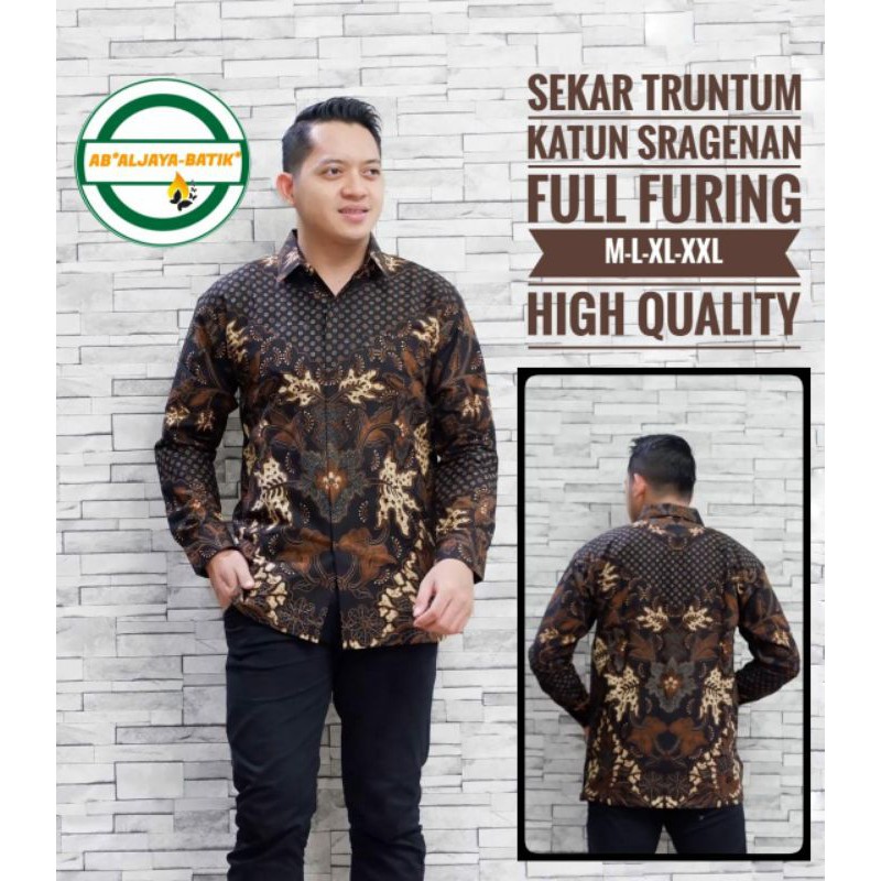 Kemeja Batik / Hem Batik Lengan Panjang Eksklusif TRUNTUM LASEM