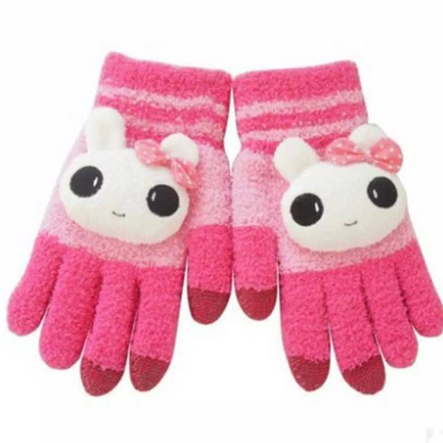 Winter Kids Woman Dolly Gloves Touchsreen Sarung Tangan Anak Wanita Musim Dingin Layar Sentuh