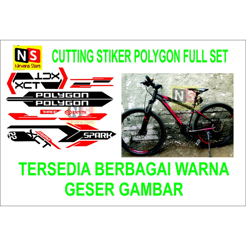 Cutting Stiker Sepeda Polygon Full Set Shopee Indonesia