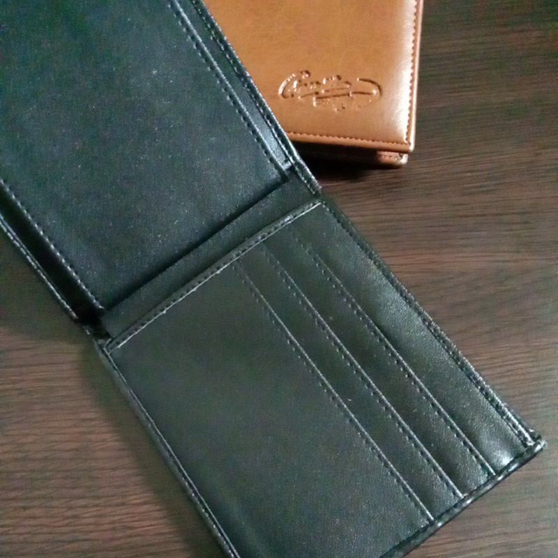 dompet elegan model lipat dua horizontal bahan kulit sintetis berkualitas #dompet #dompetpria #dompetlipat