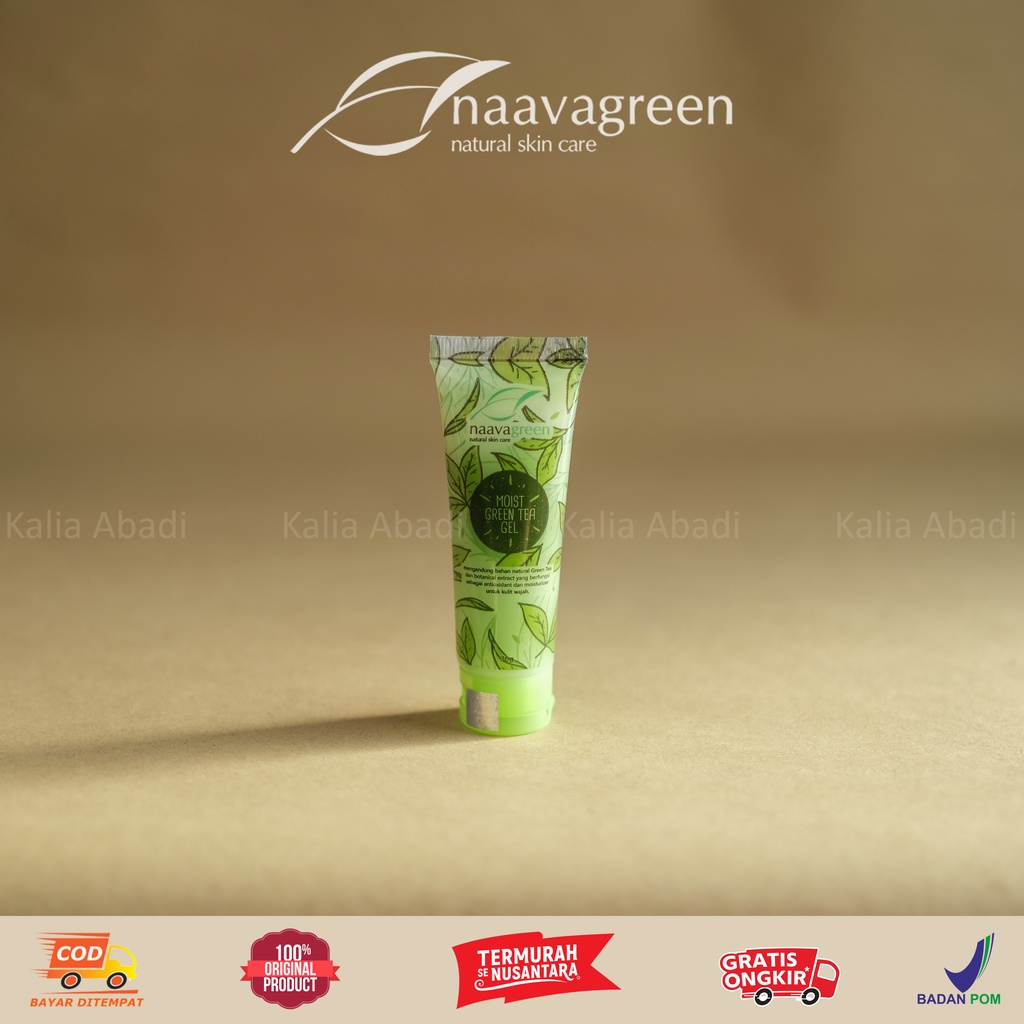 [100%ORI] NAAVAGREEN MOIST GREEN TEA GEL - PELEMBAB ANTI AGING - KRIM PAGI NAAVAGREEN