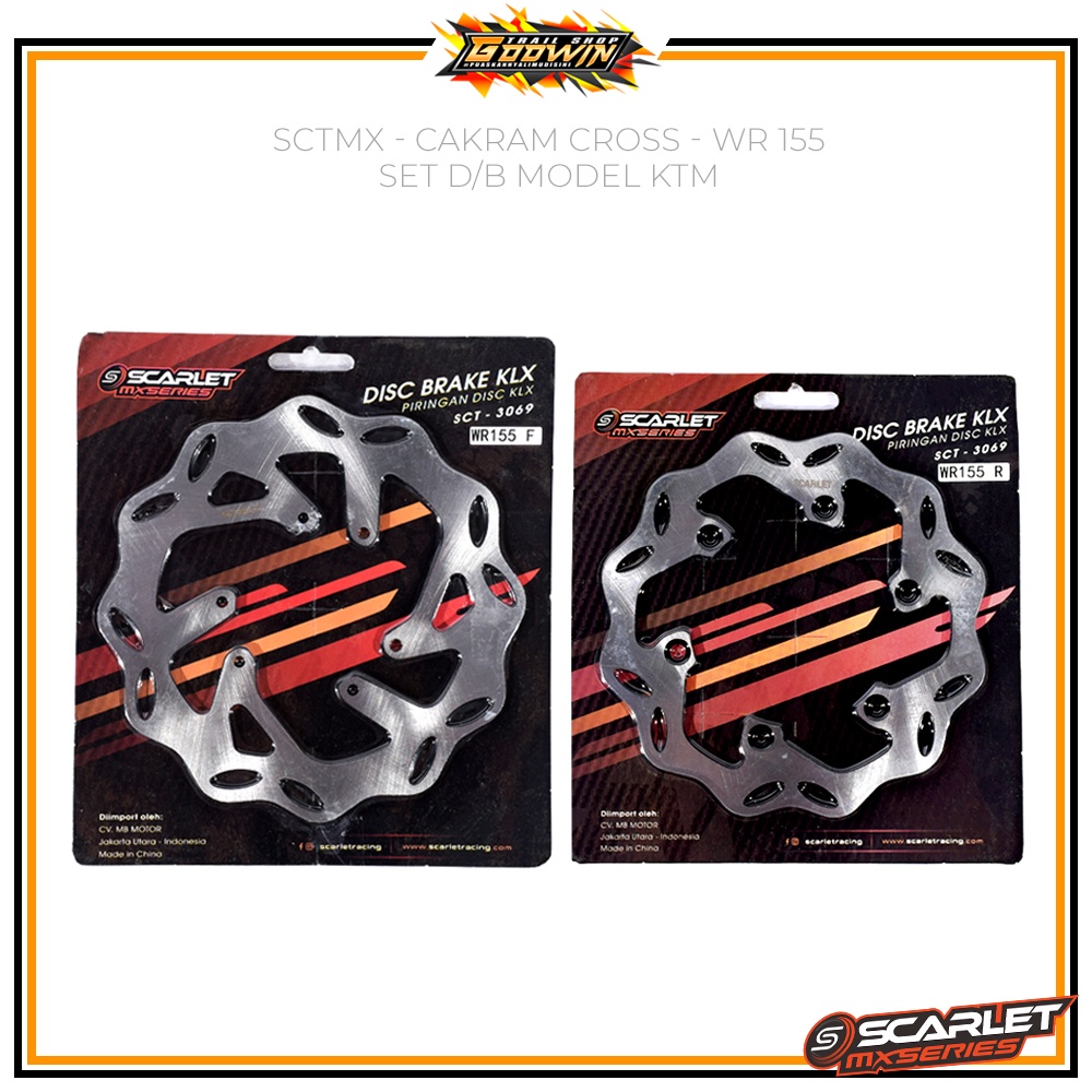 Piringan Cakram Disc Set Depan Belakang SCARLET MX AND CRF 150L KLX 150 KLX 230 WR 155 Model KTM