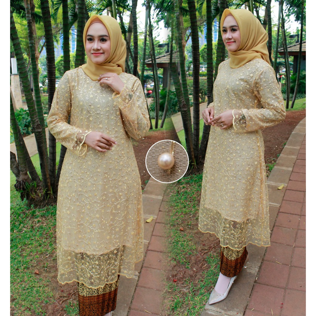 Setelan Kebaya Tulle Tunik Terbaru