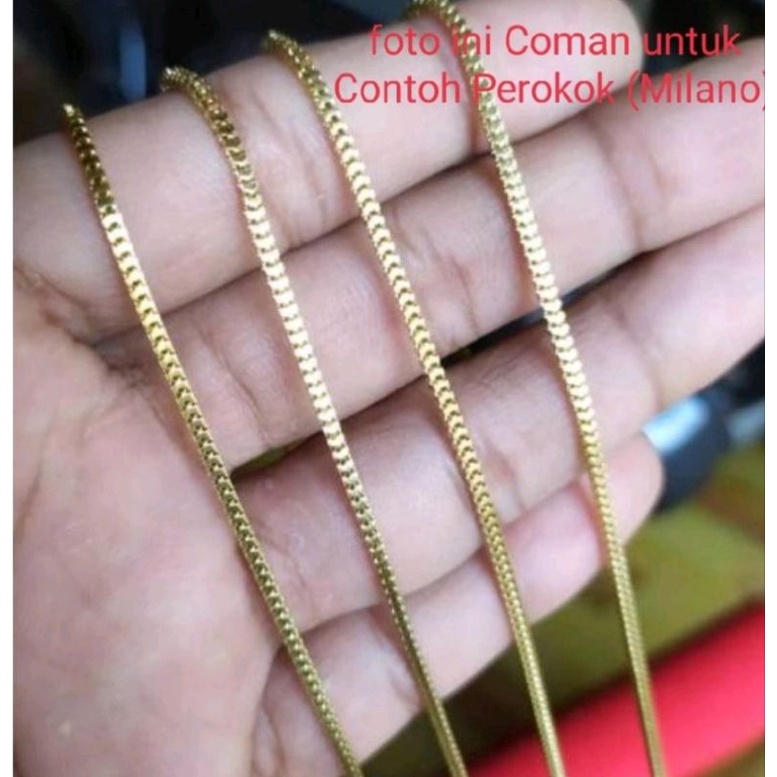 Kalung titanium Emas Model Milano