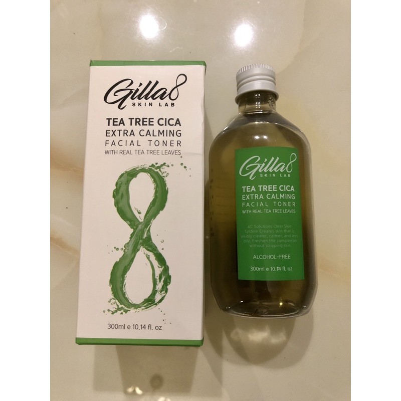 Gilla8 Tea Tree Cica Extra Calming Facial Toner with rea Tea Tree Leaves