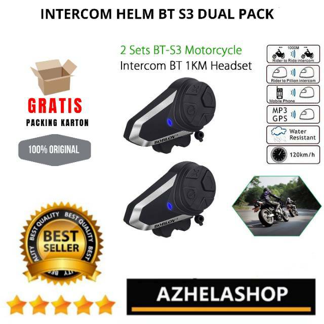 Intercom Helm BT S3 upgrade dari BT S2