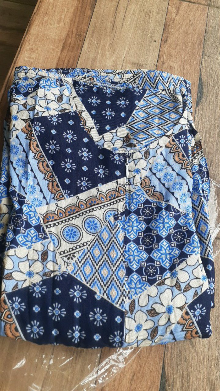 Fabiola Maxy - Gamis Rayon Viscose Ld105 Gamis Batik Original Serut Pinggang Busui / 099-5020