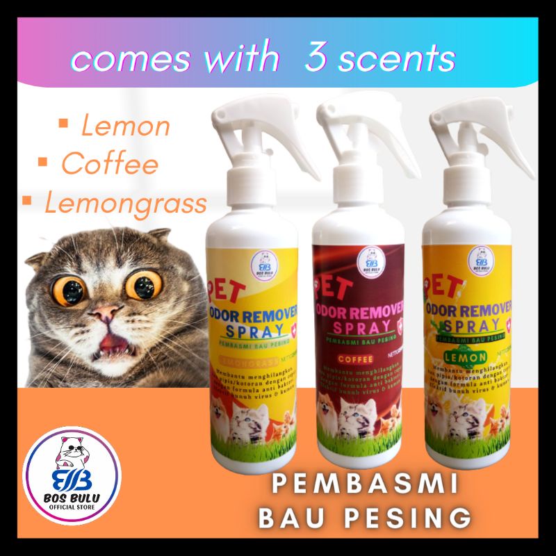 pet odor remover spray sprot penghilang bau pipis kencing kotoran pup kucing 250ml