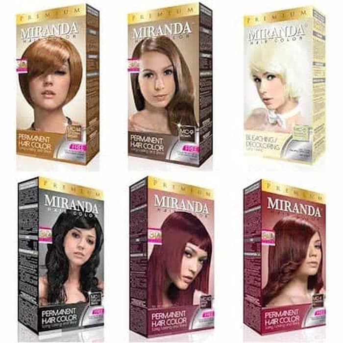  MIRANDA  Cat  Pewarna Rambut  Permanent BESAR 60ml Shopee 