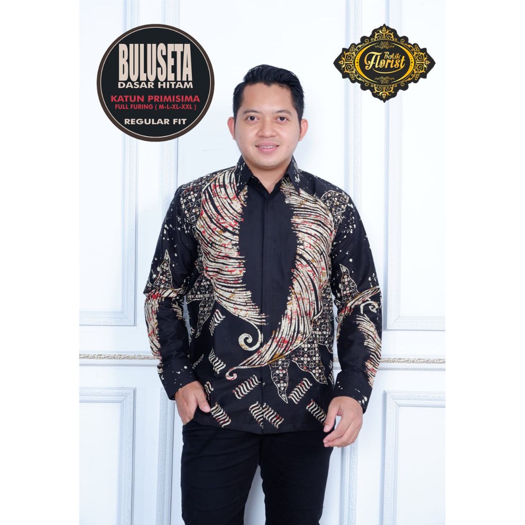 batik couple ayah anak HITAM lengan panjang pria S M L XL XXL BAJU PREMIUM