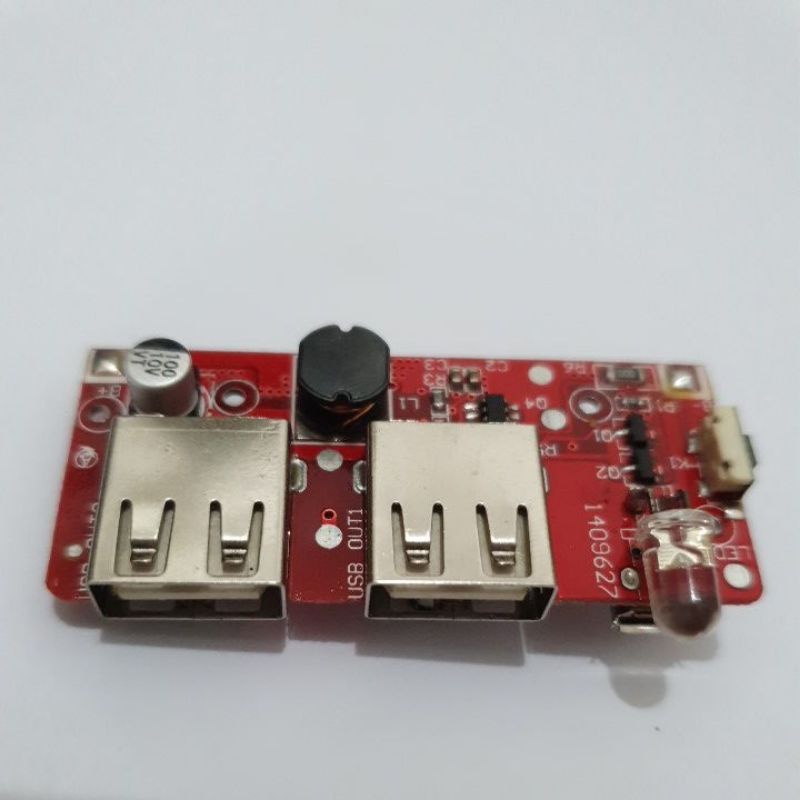 Modul Powerbank 2 USB 2.1A LED Lights New Fast charging