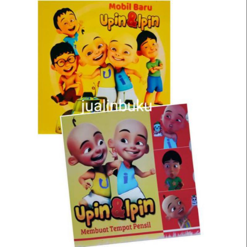 Paket 2 pcs Buku Cerita Anak Bergambar Upin & Ipin Full Color Kertas Art Paper