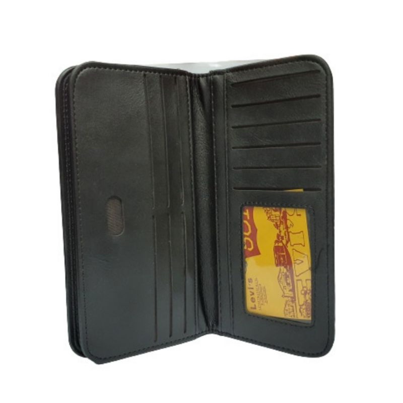 dompet panjang kulit pria Levis murah slot kartu banyak