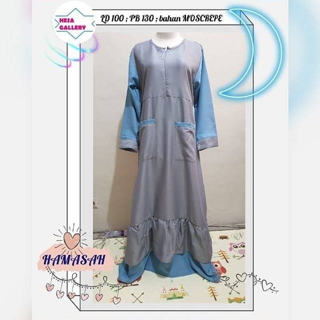 Gamis hamasah syari dress muslimah