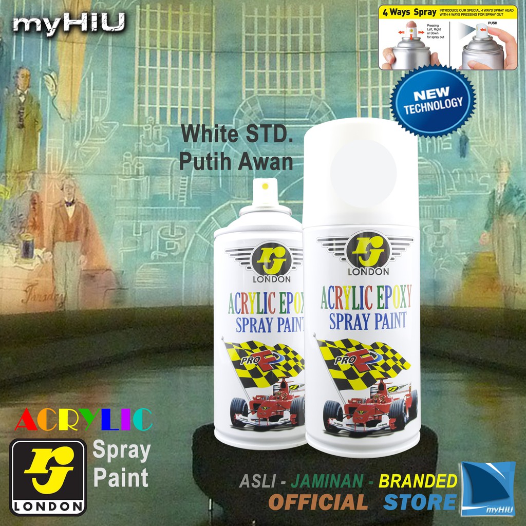 Cat Semprot Putih Awan 300 ~ 400 cc / White Standard Spray Paint RJ LONDON