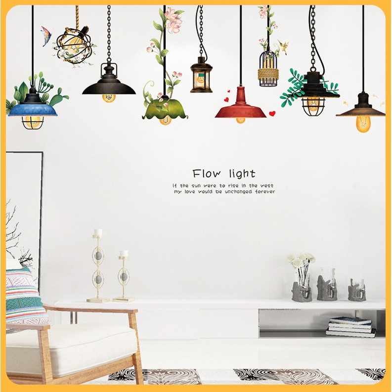 Reliza Wall Sticker Flow Light Lampu Gantung Stiker Dinding LDR Lampu