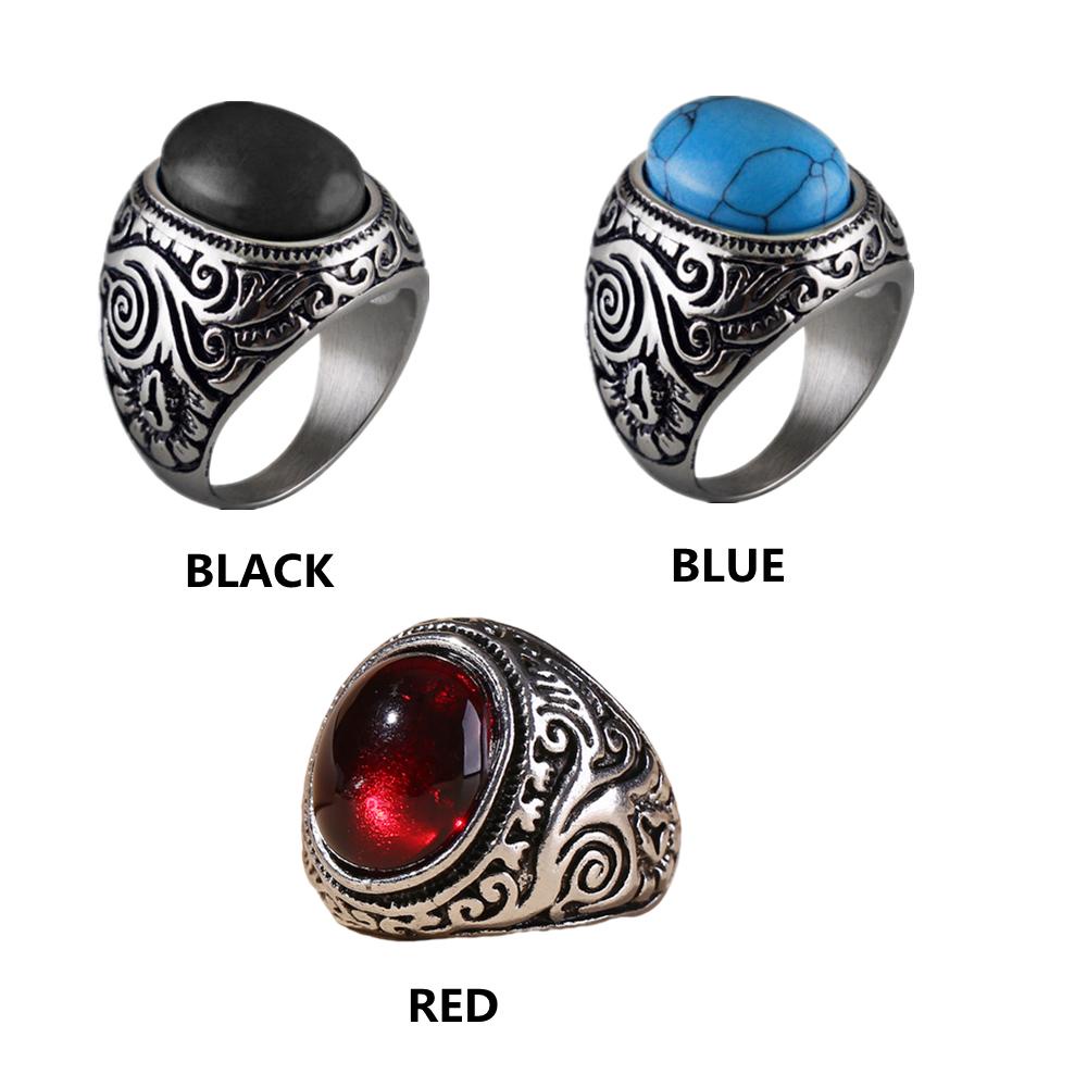 Suyo Perhiasan Cincin Pirus Pria Dan Wanita Size 7-12 Ruby