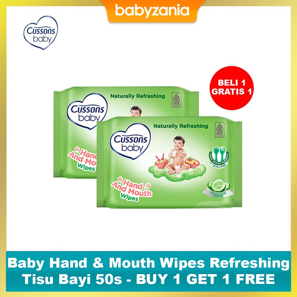 Cussons Baby Wipes Naturally Refreshing 45 Sheet - BUY 1 GET 1 FREE