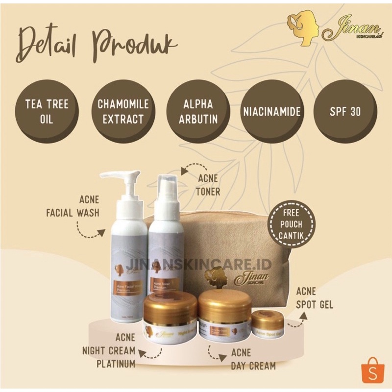 Paket Acne Jinan Skincare || Free Acne Spot Gell