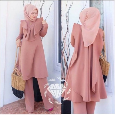 Baju Lebaran 2022 Ardina Set Long Tunik Setelan Crinkle Setelan Cringkel Jumbo Ld 100 Setelan Rempel