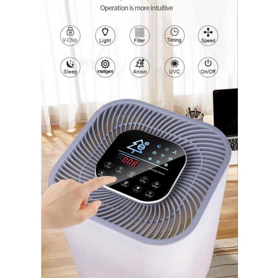 air purifier hepa filter anion negatif fresh air clean air dust bacteria bakteri