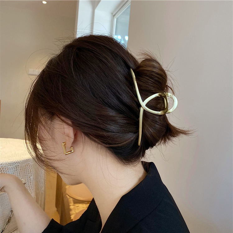 Fashion Alloy Ambil Emas Logam Aksesoris Rambut Wanita Korea INS Mutiara Imitasi Hair Claw Clip