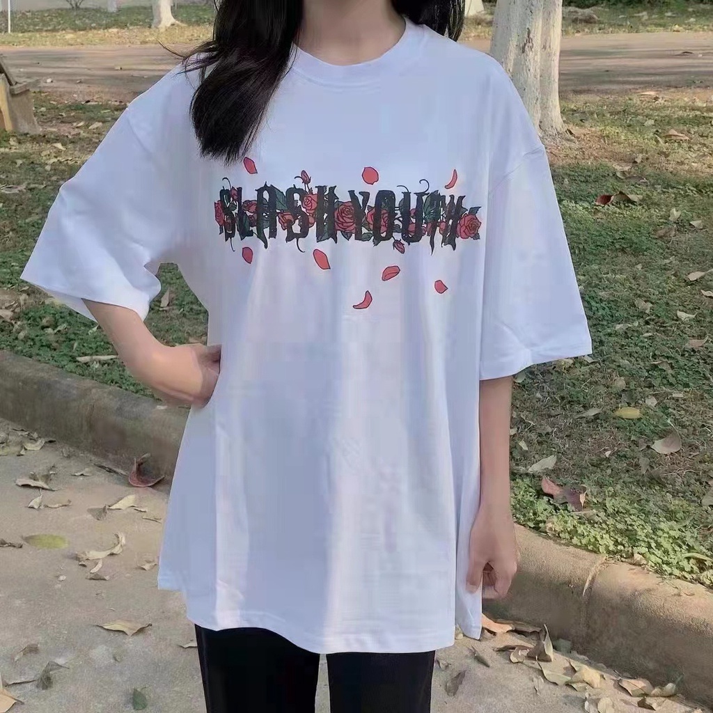 Korean Style baju atasan wanita /Printed T-shirt /baggy kaos atasan wanita/atasan warna putih/atasanatasan wanita